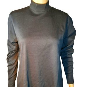 Lands End Shirt Womens Black Crew  Size Small Petite